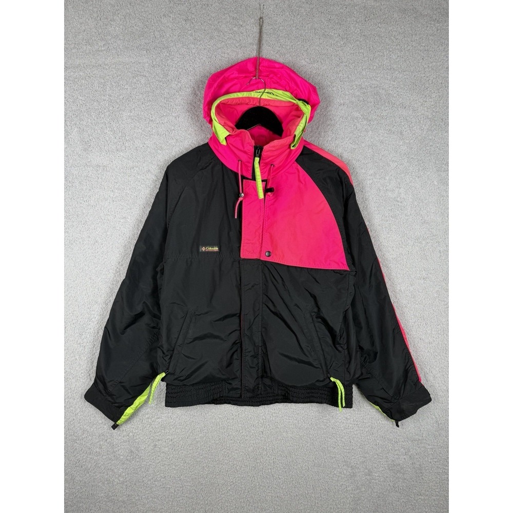 Vintage Columbia Criterion Jacket‎ Mens M Radial Sleeve 90's Neon Color Block
